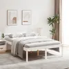 Image de vidaXL Lit pour personne âgée blanc 140x200 cm bois de pin massif