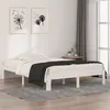 Image de vidaXL Cadre de lit Blanc Bois massif 135x190 cm Double