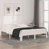 Image de vidaXL Cadre de lit sans matelas blanc bois de pin massif 140x190 cm810346