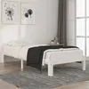 Image de vidaXL Cadre de lit sans matelas blanc bois de pin massif 90x200 cm810351