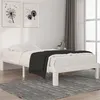 Image de vidaXL Cadre de lit sans matelas blanc bois de pin massif 100x200 cm