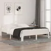 Image de vidaXL Cadre de lit Blanc Bois massif 150x200 cm Très grand