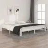 Image de vidaXL Cadre de lit Blanc Bois de pin massif 200x200 cm