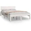 Image de vidaXL Cadre de lit Blanc Bois massif 120x190 cm Petit double