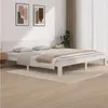 Image de vidaXL Cadre de lit sans matelas blanc bois massif de pin 200x200 cm