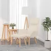 Image de Vidaxl Chaise De Relaxation Avec Tabouret Bleu Velours