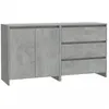 Image de vidaXL Buffets 2 pcs Gris bÂ¿Â¿ton Bois d'ingÂ¿Â¿nierie