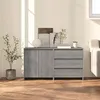 Image de vidaXL Buffets 2 pcs Sonoma gris Bois d'ingénierie3098063