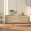 Image de vidaXL Buffets 3 pcs Chêne sonoma Bois d'ingénierie3098067