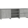 Image de vidaXL Vidaxl Buffets 3 Pcs Gris Béton Bois D'ingénierie