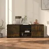 Image de vidaXL Buffets 3 pcs Chêne fumé Bois d'ingénierie
