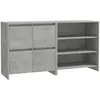 Image de vidaXL Vidaxl Buffets 2 Pcs Gris Béton Bois D'ingénierie