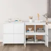Image de vidaXL Buffets 2 pcs Blanc 70x41x75 cm Bois d'ingénierie