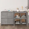Image de vidaXL Buffets 2 pcs Gris béton 70x41x75 cm Aggloméré