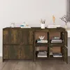Image de vidaXL Buffets 2 pcs Chêne fumé 70x41x75 cm Bois d'ingénierie3098094