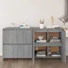 Image de vidaXL Buffets 2 pcs Sonoma gris 70x41x75 cm Bois d'ingénierie