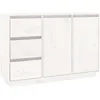 Image de vidaXL Vidaxl Buffet Blanc 111x34x75 Cm Bois Massif De Pin