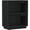 Image de vidaXL Vidaxl Armoire Console Noir 60x34x75 Cm Bois De Pin Solide