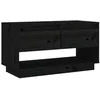 Image de vidaXL Meuble TV Noir 74x34x40 cm Bois de pin massif