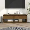 Image de vidaXL Meuble TV Marron miel 110,5x34x40 cm Bois de pin massif813847