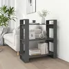 Image de vidaXL Bibliothèque/Séparateur de pièce Gris 80x35x91 cm Pin solide813901