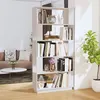Image de vidaXL Bibliothèque/Séparateur de pièce Blanc 80x25x163,5cm Pin massif