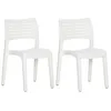 Image de Vidaxl Chaises De Jardin 2 Pcs Blanc PolypropylÃ¨ne