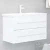 Image de vidaXL Armoire d'évier avec lavabo intégré Blanc Aggloméré3099050