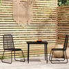 Image de vidaXL Ensemble à manger de jardin 3 pcs Noir3099095