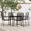 Image de vidaXL Ensemble à manger de jardin 5 pcs Noir3099144