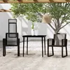 Image de vidaXL Ensemble à manger de jardin 3 pcs Noir