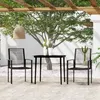 Image de vidaXL Ensemble à manger de jardin 3 pcs Noir