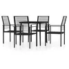 Image de Vidaxl Ensemble De Salle Ã Manger De Jardin 5 Pcs Noir