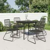 Image de vidaXL Ensemble à manger de jardin 5 pcs Noir Rotin PVC3099216