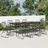 Image de vidaXL Ensemble à manger de jardin 9 pcs noir rotin PVC