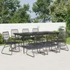 Image de Vidaxl Ensemble Ã Manger De Jardin 9 Pcs Noir Rotin Pvc