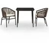 Image de Vidaxl Ensemble De Salle Ã Manger De Jardin 5 Pcs Marron