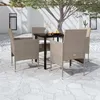 Image de vidaXL Ensemble à manger de jardin coussins 5 pcs Beige/noir3099294