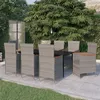 Image de vidaXL Ensemble de salle à manger de jardin avec coussins 9 pcs Gris
