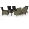 Image de vidaXL Ensemble de salle à manger de jardin 7 pcs Marron
