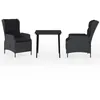 Image de Vidaxl Ensemble De Salle Ã Manger De Jardin 3 Pcs Gris FoncÃ©