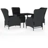 Image de vidaXL Vidaxl Ensemble De Salle À Manger De Jardin 5 Pcs Gris Foncé