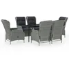 Image de Vidaxl Ensemble De Salle Ã Manger De Jardin 7 Pcs Gris Clair