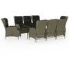 Image de vidaXL Ensemble de salle à manger de jardin 9 pcs Marron