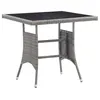 Image de vidaXL Table de jardin gris 80x80x74 cm résine tressée318715