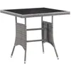 Image de vidaXL Vidaxl Table De Jardin Gris 80x80x74 Cm Résine Tressée