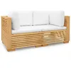 Image de vidaXL Vidaxl Canapés D'angle De Jardin Et Coussins 2 Pcs Bois De Teck Massif