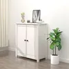 Image de vidaXL Buffet blanc 70x35x80 cm bois massif de pin