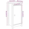 Image de vidaXL Buffet 39x35x80 cm Bois massif de pin813724