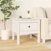 Image de vidaXL Table d'appoint Blanc 50x50x49 cm Bois massif de pin